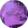 thumbnail image 1 of Ahgly Company Indoor Round Oriental Purple Industrial Area Rugs, 5' Round, 1 of 4