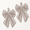 Beige Brown-Christmas Gingham, variant on 2 Pink Ghost Wreath Bows 18'' X 12''