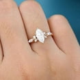 thumbnail image 2 of Jewelerix Marquise Cut Moissanite Diamond Ring 14K Rose Gold Engagement Ring 1.30 CT Forever one Her Birthday Gift Ring, 2 of 4