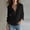 Black, variant on Womens Long Sleeve Shirts V Neck Roll Up Casual Henley Relaxed Fit Flowy Tunic Tops Comfortable Travel Office Work Fashion Summer Blouse