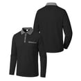 thumbnail image 5 of Men's Waffle Knit Long Sleeve Golf Shirt Contrast Collared T-Shirts Lightweight Breathable Stretch Performance Quick Dry Business Casual Tops with Chest Pocket, 5 of 9