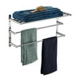thumbnail image 1 of KOKOSIRI 3 Tier Bath Towel Bar 24 Inch Wall Mounting Rack with Towel Bars Towel Shelf with Single Towel Bar Bathroom Ladder, Brushed Steel, B5003BR-L24, 1 of 7