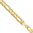 thumbnail image 1 of 14K Yellow Gold 6.75mm Concave Open Figaro Chain (9 X 6.75) Made In South Africa lfg180-9, 1 of 4