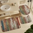 thumbnail image 6 of Shower Curtain Sets for Bathroom Sets, Wood and Fallen Leaves Pattern Printed on Shower Curtain Set with Rugs and Accessories, Suitable for Small Bathroom Gym Guest Bath, 72 x 72 inches, 6 of 8