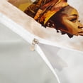 thumbnail image 4 of Castle Fairy Minimalist African Woman Profile Twin Duvet Cover,Elegant Africa Map Twin Bedding,Brown Beige,Grey Reversible,1 Duvet Cover and 1 Pillowcase, 4 of 6