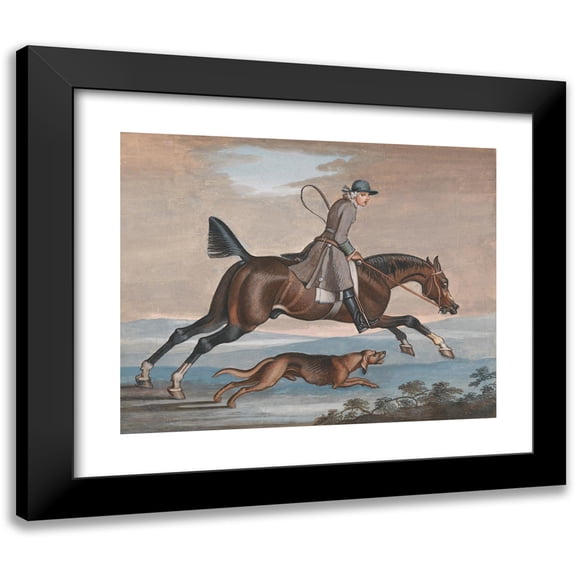 James Seymour 14x12 Black Modern Framed Museum Art Print Titled - Foxhunting