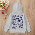 thumbnail image 6 of XAOFW Girls Hoodies Long Sleeve Marine Animal Prints Hooded Sweatshirts Kids Soft Cozy Casual Winter Wear Pullover Trendy Tops 4-5 Years, 6 of 7