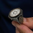 thumbnail image 4 of Handmade Mens Ring-Aging Style-Signet Ring Mens-Jewelry Gift For Mens-Silver Rings for Men, 4 of 5