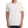 thumbnail image 4 of Hanes Men's Perfect-T Triblend T-Shirt, UPF 40+ Sun Protection, Soft Cotton Blend Tee, Eco White, M, 4 of 5