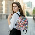 thumbnail image 6 of FORMRS Mini Backpack Purse for Women Travel Daypack Casual Shoulder Bag, Blue Colorful Circles, 6 of 7