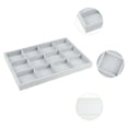 thumbnail image 2 of Unique Bargains Velvet Jewelry Boxes Holder Organizer Trays with Removable Dividers Gray 12 Grid Tray, 2 of 7