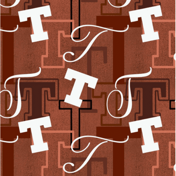 Official Licensed NCAA University of Texas Letters Fabric by the Yard