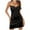 Black, variant on BSDJILFG Womens Cocktail Dresses Cute V-neck Casual Backless Slip Dress Silk Satin Black White Evening Party Night Club Dress