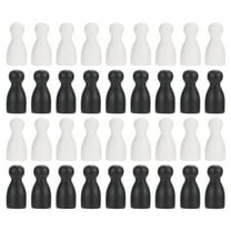 WHAMVOX Wood Chess Pieces for Game Made of Synthetic Material Black Color 48pcs