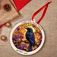 thumbnail image 5 of Autumn Raven Stained Glass Suncatcher Ornament – Holiday Ornament with Text for Loved Ones, Family & Friends, Christmas 2025 Decoration, 5 of 6