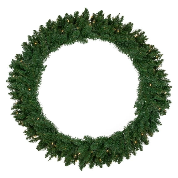 Northlight Pre-Lit Everett Pine Artificial Christmas Wreath - 48" - Clear Lights