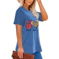 thumbnail image 4 of Anbech Christmas Trees Shirt Women Plus Size Graphic Top Merry Christmas Letter Short Sleeve Tshirt, 4 of 8