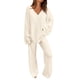thumbnail image 1 of Conjunto de Ropa Cómoda PRETTYGARDEN Dos Piezas Suéter Beige Talle S, 1 of 8