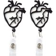 thumbnail image 1 of LAICAIW Enrouleur de Badge d'Infirmière Porte-Carte d'Identité Rétractable Enrouleurs de Badge d'Infirmière 2 Pack (Blanc, 2 Pcs), 1 of 5