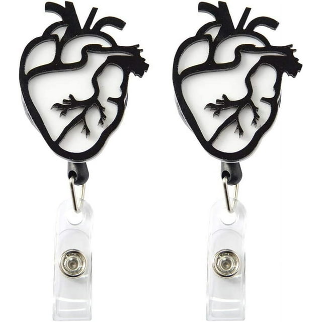 LAICAIW Enrouleur de Badge d'Infirmière Porte-Carte d'Identité Rétractable Enrouleurs de Badge d'Infirmière 2 Pack (Blanc, 2 Pcs)