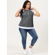 thumbnail image 3 of Sudadecon capucde talgrande pamujer Mangas cortas raglán Sudaderas con cordón deportivo gris XXL, 3 of 6