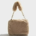 thumbnail image 3 of Yucurem Women Fuzzy Crossbody Bag Casual Plush Tote Handbag Daily Dating Bag (Khaki) Fashion shoulder bag (Khaki), 3 of 8