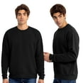 thumbnail image 6 of Unisex Santa Barbara Crewneck Sweatshirt, 80/20 Cotton/Polyester Fleece Long Sleeve Winter Sweater (Black , M), 6 of 8