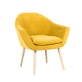 thumbnail image 2 of Sillón de ocio, sofá, sillón, sencillo, elegante, versátil, con respaldo y reposabrazos, sillón para dormitorio, balcón, oficina, sala de estar Amarillo, 2 of 8