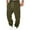 Army Green, variant on Chiccall Men's Sweatpants Elastic Waist Drawstring Cargo Pants Comfy Elastic Bottom Joggers with Pockets