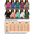 thumbnail image 2 of Grianlook Ladies Summer Tops Square Neck T Shirt Short Sleeve T-shirt Women Casual Tee Breathable Solid Color Tunic Blouse Blue L, 2 of 2