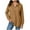 Beige, variant on Women's Hoodies Buttons Collar Hooded Sweatshirts Drawstring Casual Pullover Tops 2025 Fall Outfits (Black, XL)