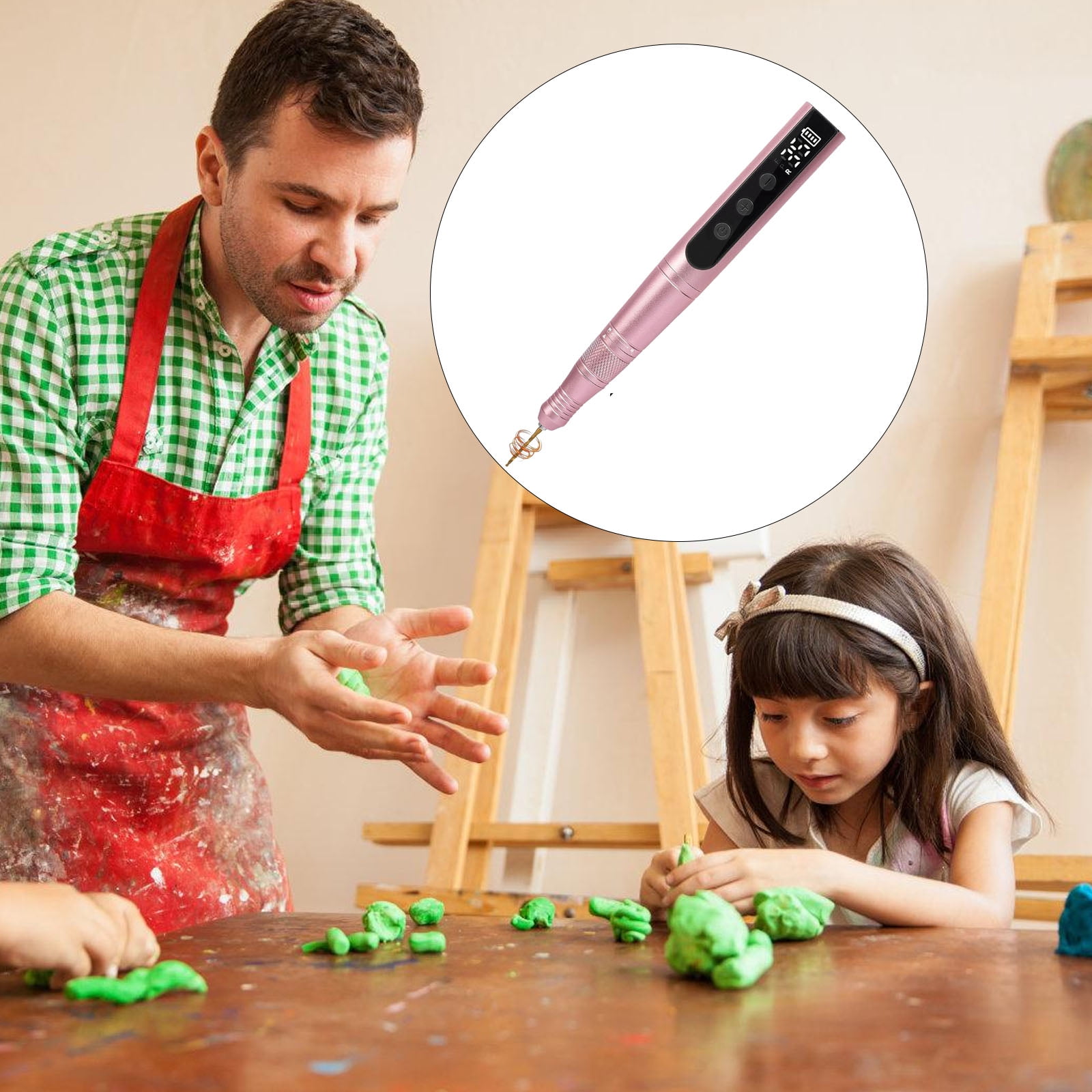 Jewelry Making Set Featuring Wireless Drill for Polymers Clay Polishing Tool