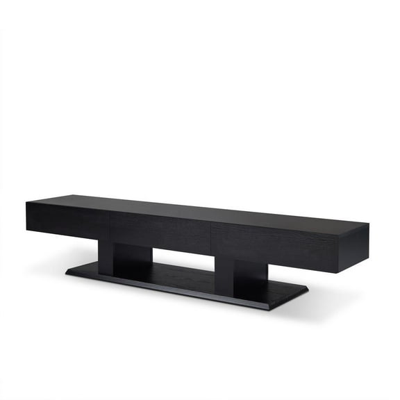 ACME Follian Wooden Double Pedestal Base TV Stand in Black