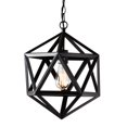 thumbnail image 1 of Baxton Studio Ginesa Pendentif Géométrique en Métal Noir, 1 of 3