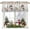 White, variant on Kitchen Cafe Valance Curtain for Small Windows,Winter Snowman Reindeer Snow Rod Pocket Short Valances,42x12in
