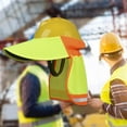 thumbnail image 4 of Hard Hat Sun Shade Breathable Wide Brim with Reflective Strip Hard Hat Visor Yellow, 4 of 7