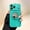 Cyan, variant on For iPhone 14 Phone Case,With Back Circular Make-up Mirror,Camera Lens Protector,360°Rotatable Ring Kickstand,Glossy Shockproof Durable Cover,PC + TPU Hybrid Phone Case,Black
