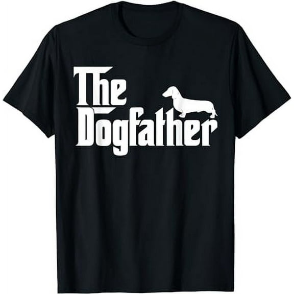 The Dogfather Dachshund T-Shirt Funny Father Dog Lover T-Shirt
