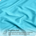thumbnail image 3 of Bare Home Ultra-Soft Fitted Sheet + Pillowcase Set - Premium 1800 Collection - Deep Pocket - Twin XL, Aqua, 3 of 7