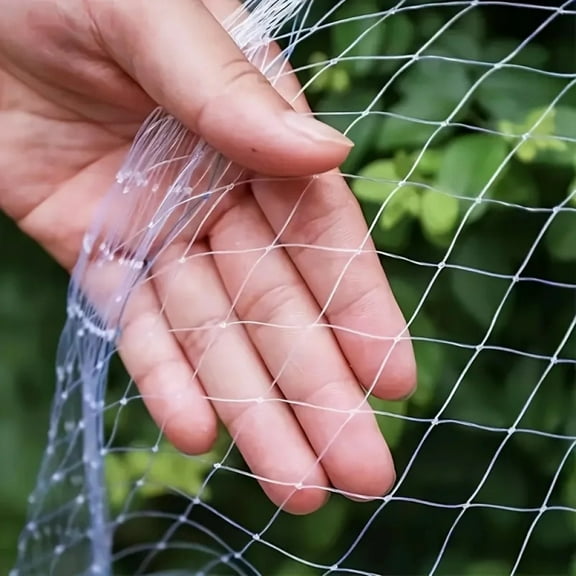 1 Piece Transparent Anti-Bird Netting, Suitable for Grapes, Greenhouse, Fish Pond and Orchard-Durable Pp Material, White