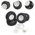 thumbnail image 4 of Neumáticos para coche RC Crawler 1/18, conjunto de neumáticos de goma, reemplazo de componentes profesionales Blanco, 4 of 7