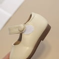 thumbnail image 4 of Gubotare Girls Toddler Little Ballet Shoes - Girls Mary Jane Flats Dress Shoes Party Wedding (Beige,12), 4 of 7