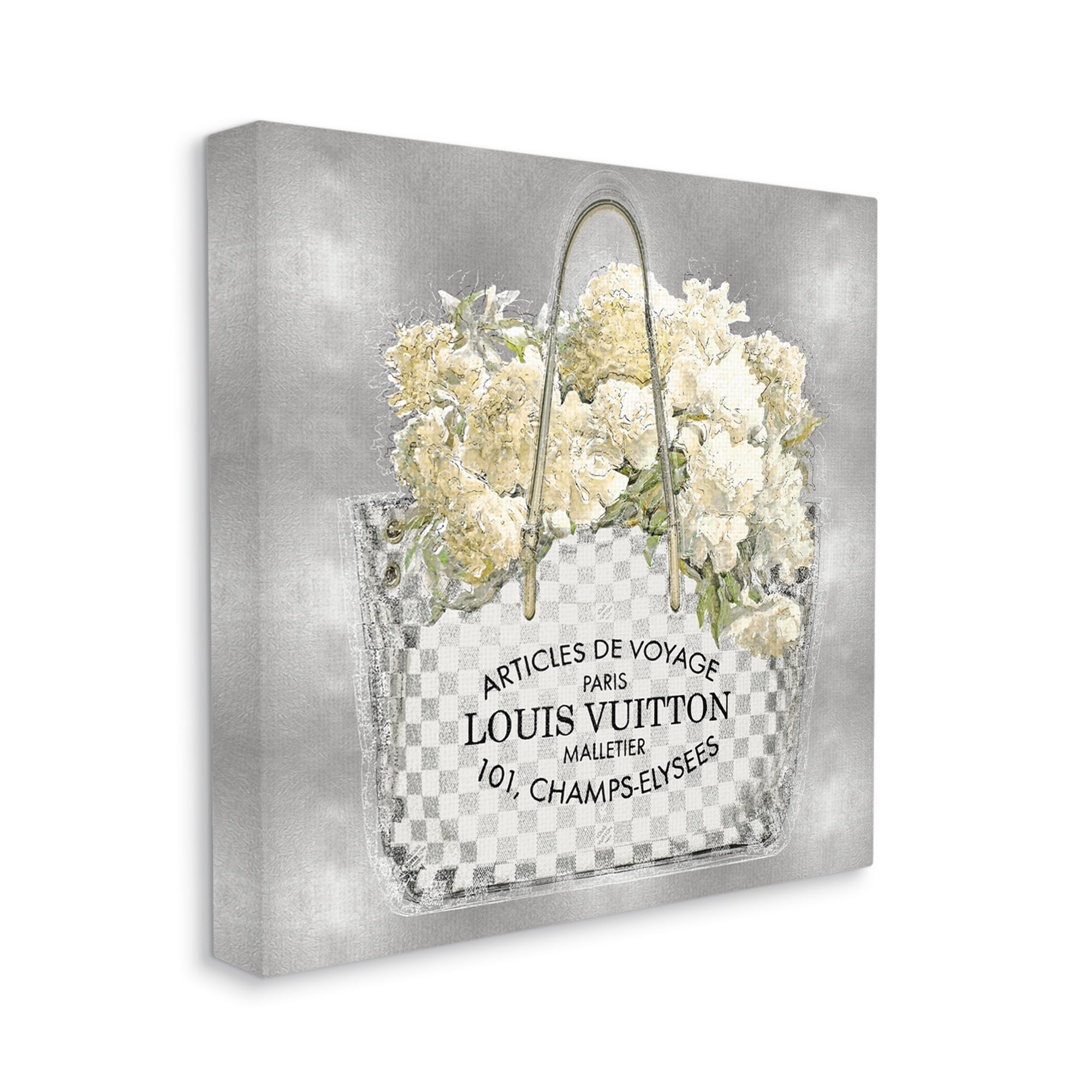 Stupell Industries Glam Bouquet in Purse Botanical & Floral Painting Gallery Wrapped Canvas Print Wall Art, 24 x 24