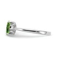 thumbnail image 4 of Solid 14k White Gold 7x5mm Oval Peridot Green August Gemstone Engagement Ring Size 6, 4 of 6