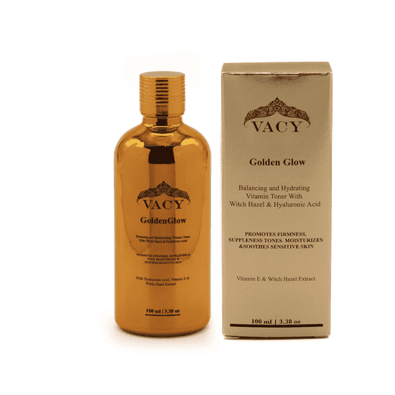 VACY GoldenGlow Balancing and Hydrating Vitamin Toner infused with Witch Hazel & Hyaluronic Acid