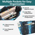 thumbnail image 3 of FORMRS Tote Bag for Women Quilted Large Capacity Travel Work Carry On Shoulder Handbag, Blue Tree, 3 of 7
