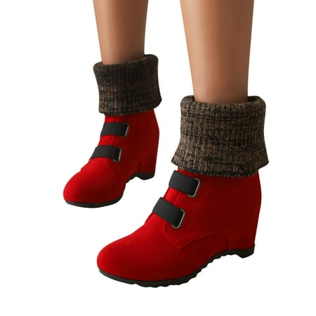 

Tponi Women S Boots Women Boots Clearance Size 7.24womens Western Boot Clearance Womens Comfort Boots Round Toe High Heel Mid-Calf Cocktail & Party Chukka Boots