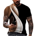 thumbnail image 1 of Men'S T-Shirt Short Sleeve Printed Summer Round Neck Top Trend Casual Sweatshirt L, 1 of 5