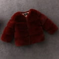 thumbnail image 2 of Mercatoo Girls 𝐅aux Fu𝐫 Jacket Kids Fuzzy Fl𝐞ece Jacket Toddler Dress Coat Elegant Princess Coat Thicken Winter Coat Overcoat, 2 of 8