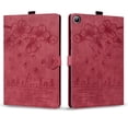 thumbnail image 2 of FJLBDE Case for Samsung Galaxy Tab A11 / Tab A9 8.7 Inch 2025/2023 with Stand, Card Slot, Embossed Cat PU Leather Cover, Red, 2 of 7